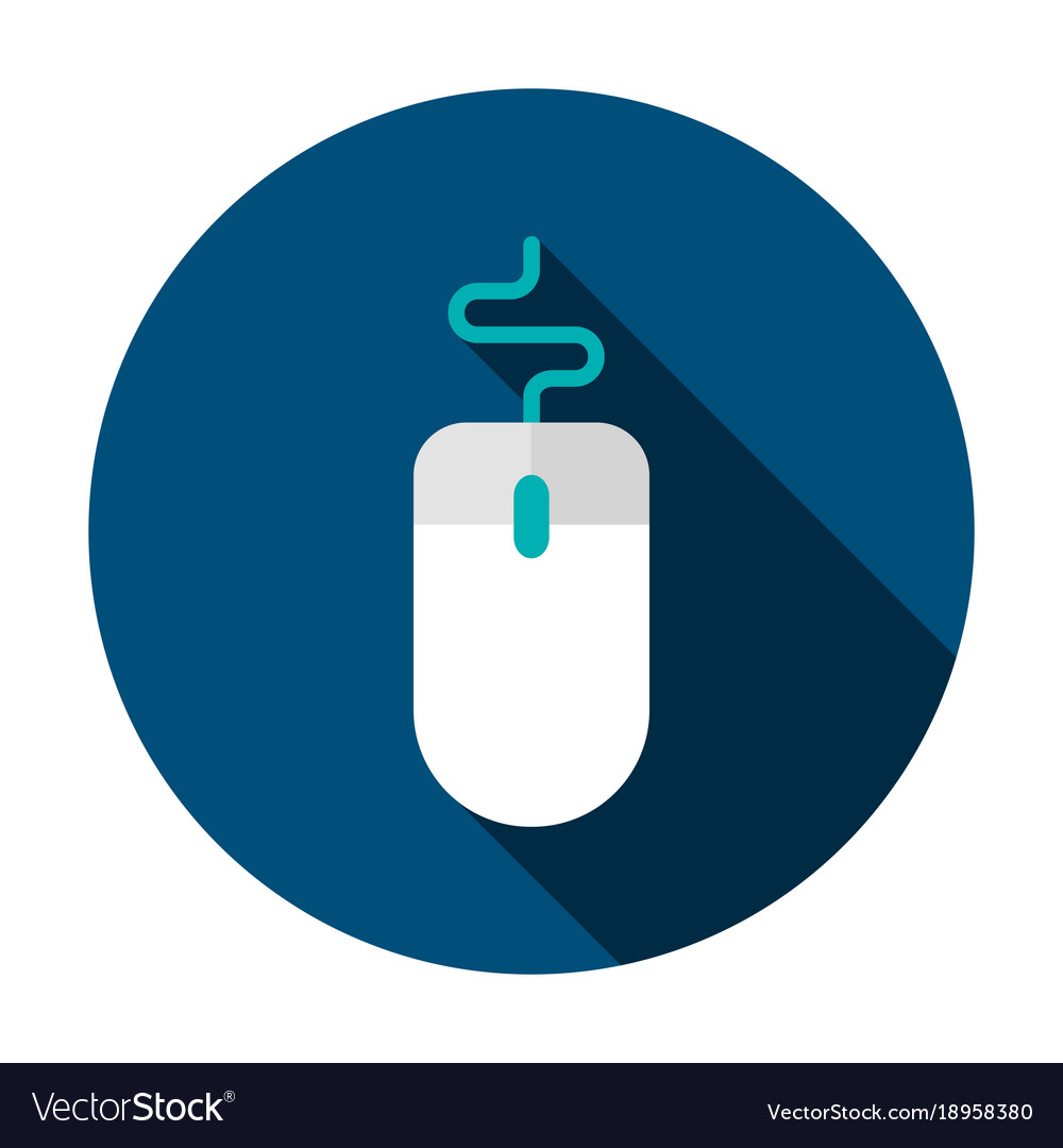 Circle Mouse Icon - Flat Style