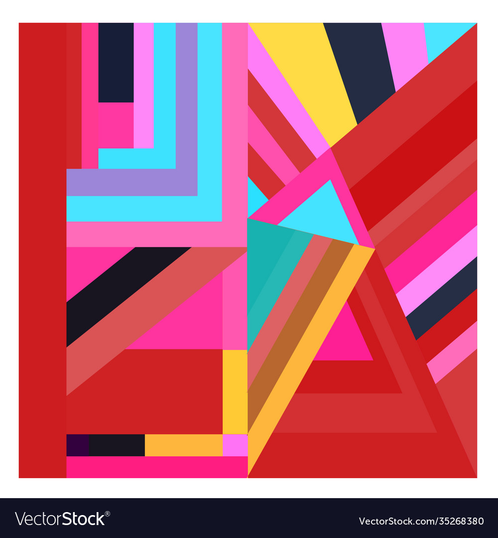 Colorful geometric and curve background pattern