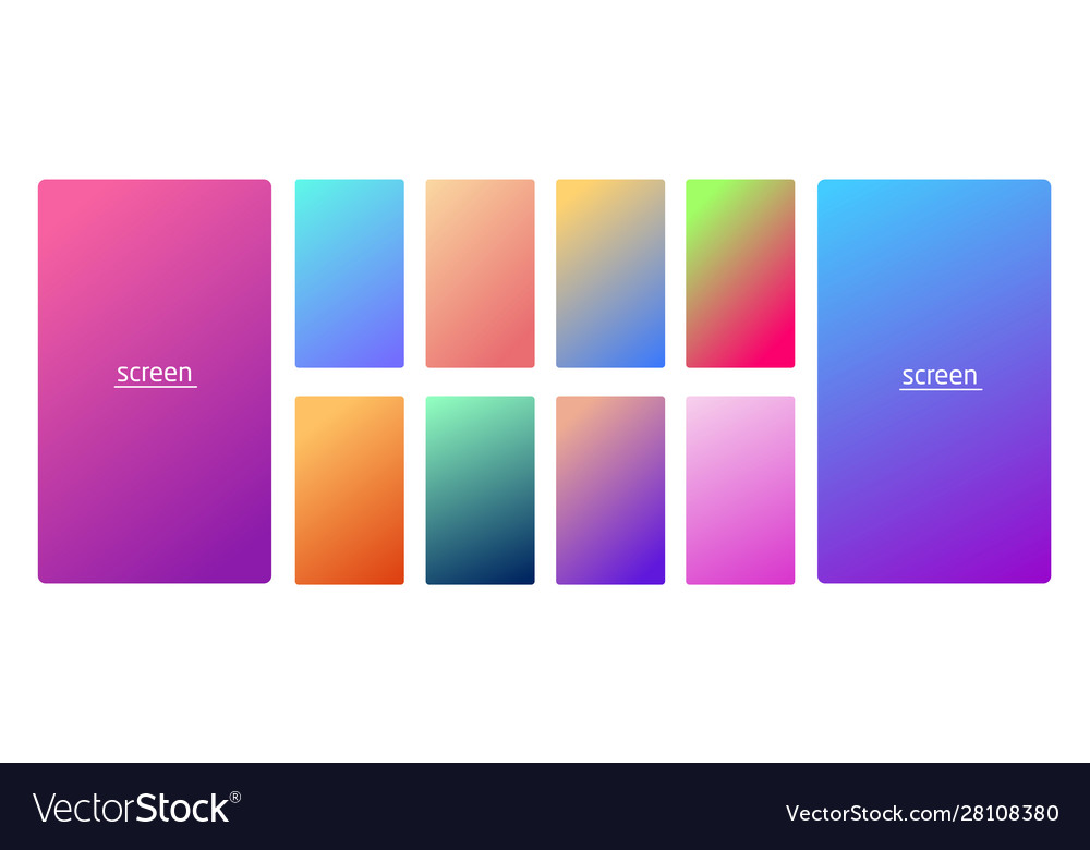 Gradient backgrounds for screen set 4 Vector Image Gradient backgrounds for screen set 4
