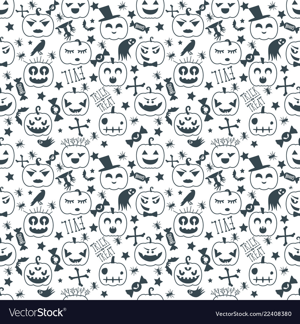 Halloween background seamless pattern design vector image Halloween background seamless pattern design