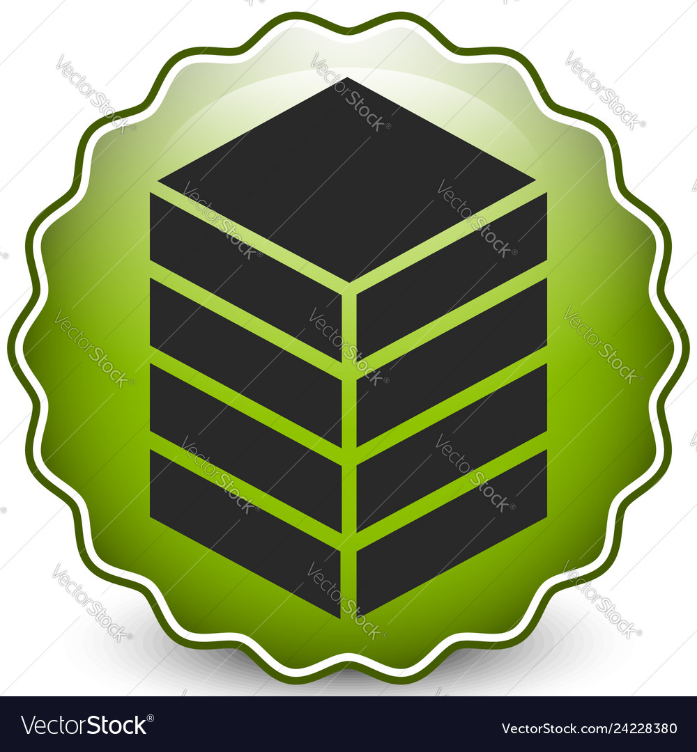 Icon with tower rack storage container datacenter Vector Image Icon with tower rack storage container datacenter