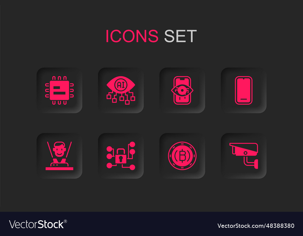 Set Cyber Security Computer Vision Prozessor cpu Vector Image Set Cyber Security Computer Vision Prozessor cpu