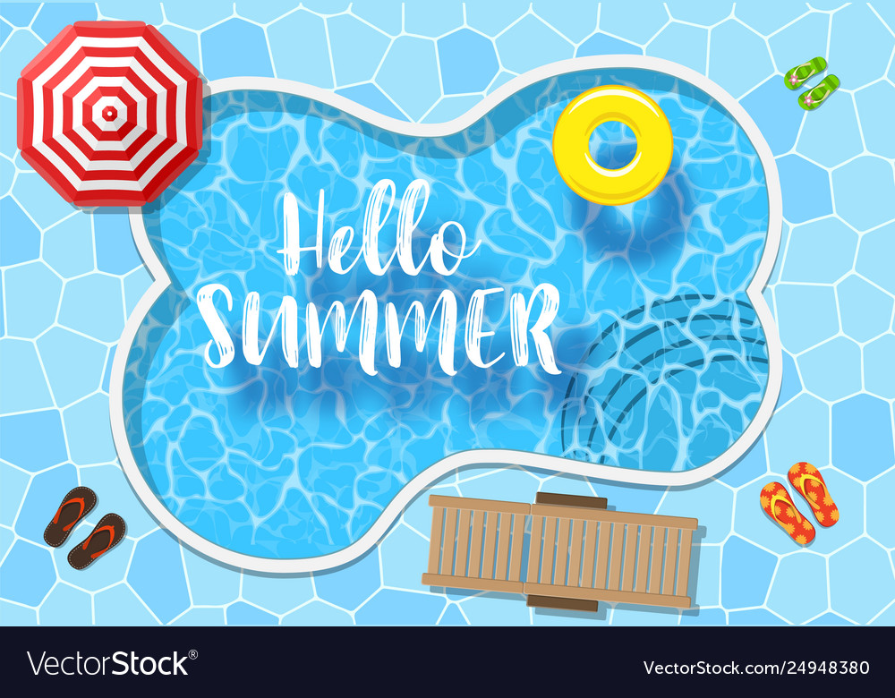Top View Pool with Float