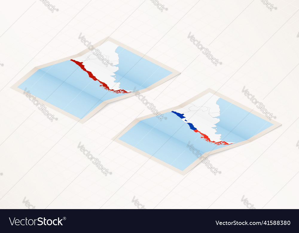 Two versions of a folded map chile
