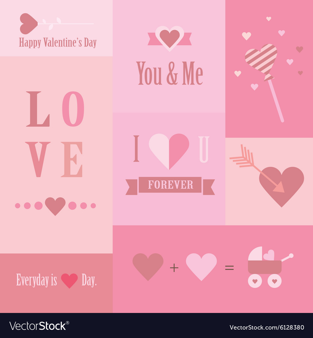 Valentines day design element