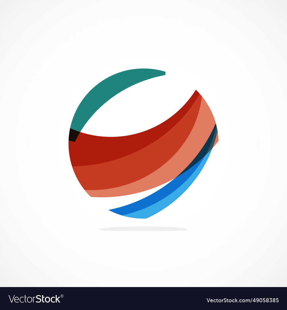 Abstract circle logo dynamic aesthetic