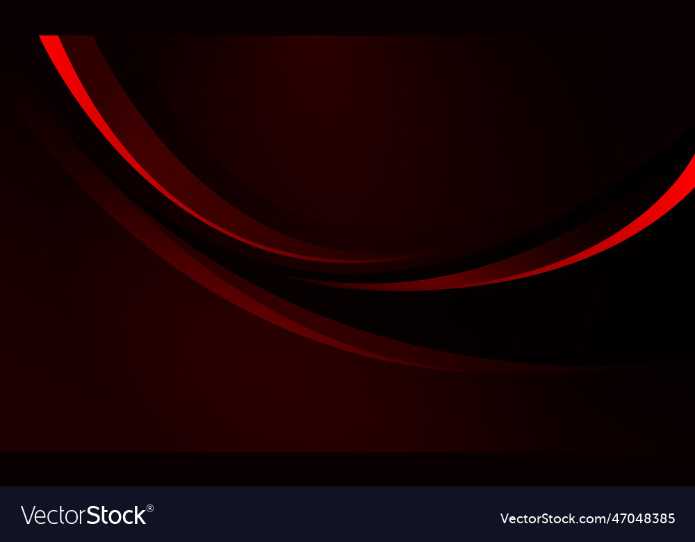 Abstract red black curve overlap with blank space vector image Abstract red black curve overlap with blank space
