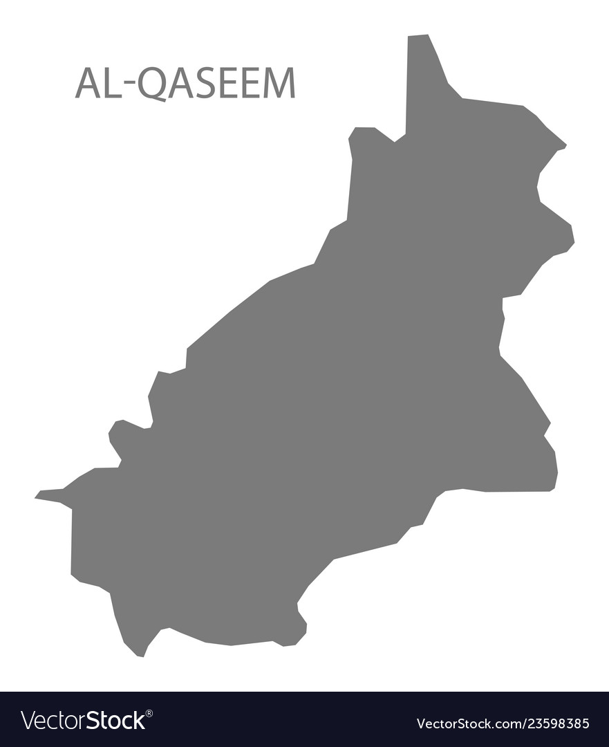 Al-qaseem saudi arabia map grey