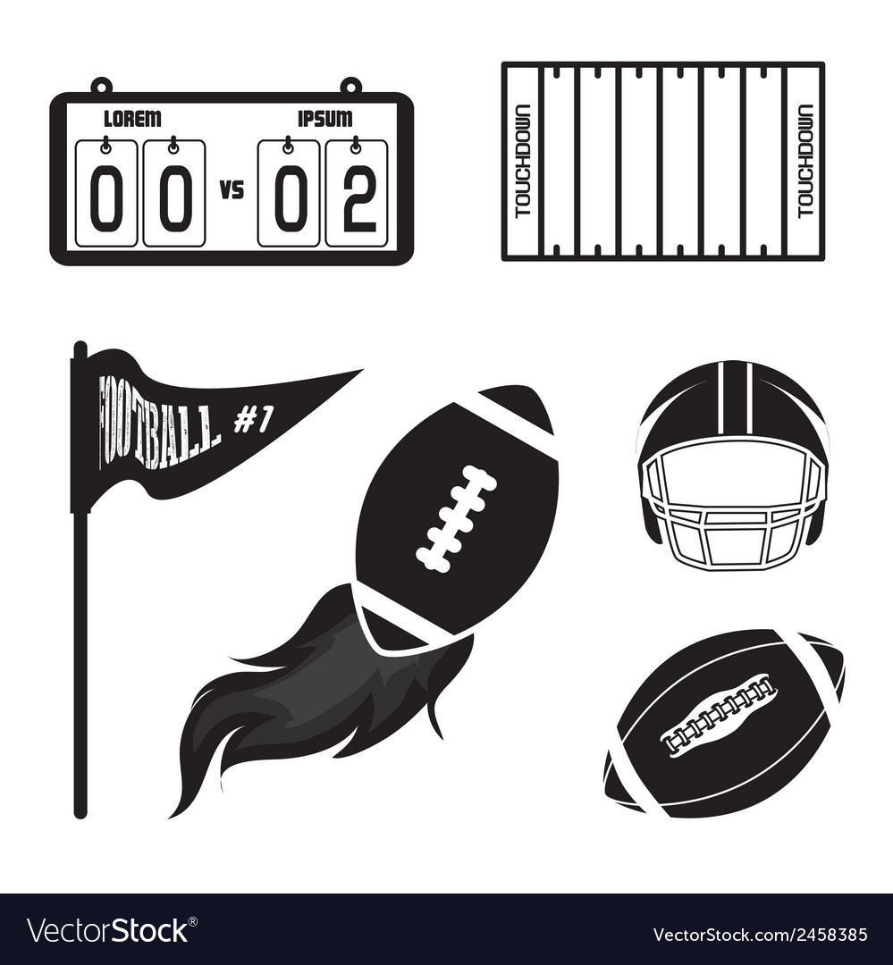 American football design over white background