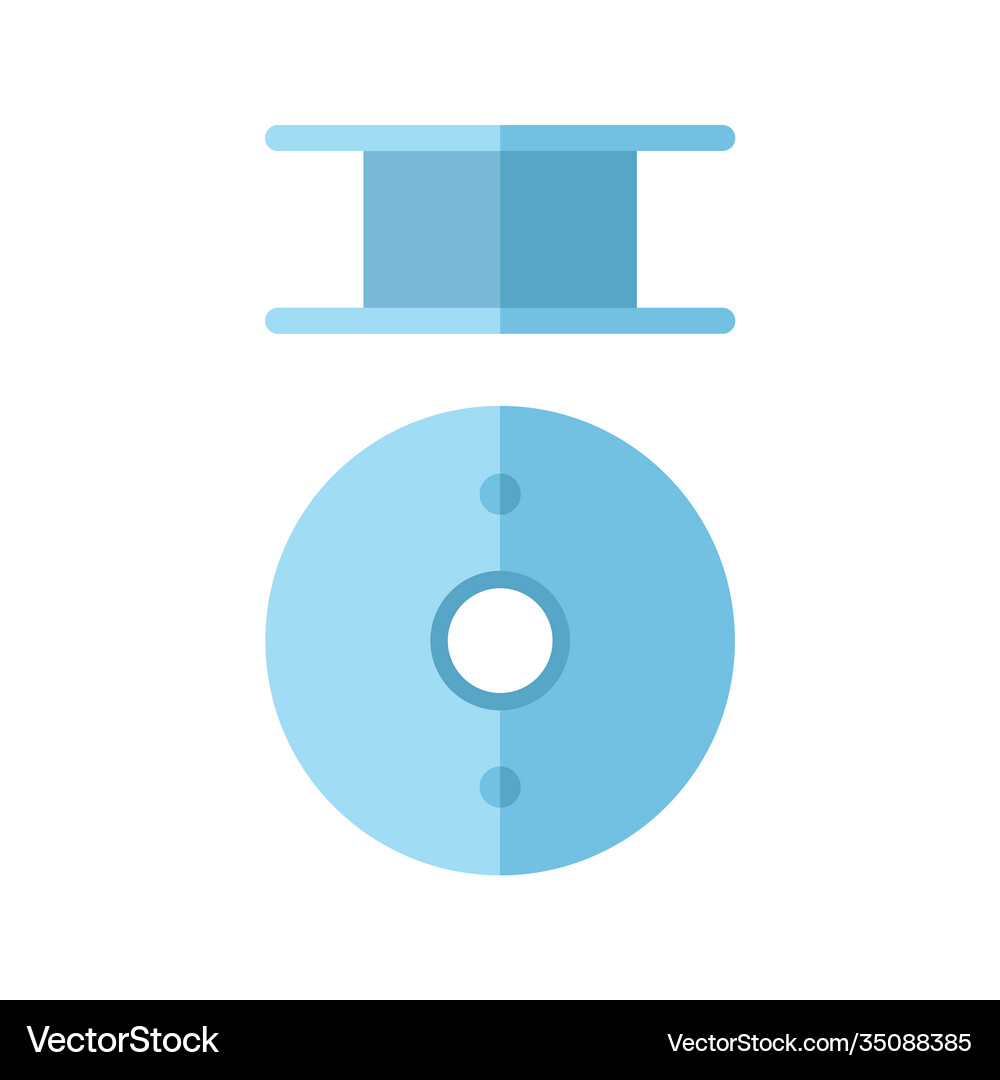 Bobbin isolates on white background spool blue Vector Image