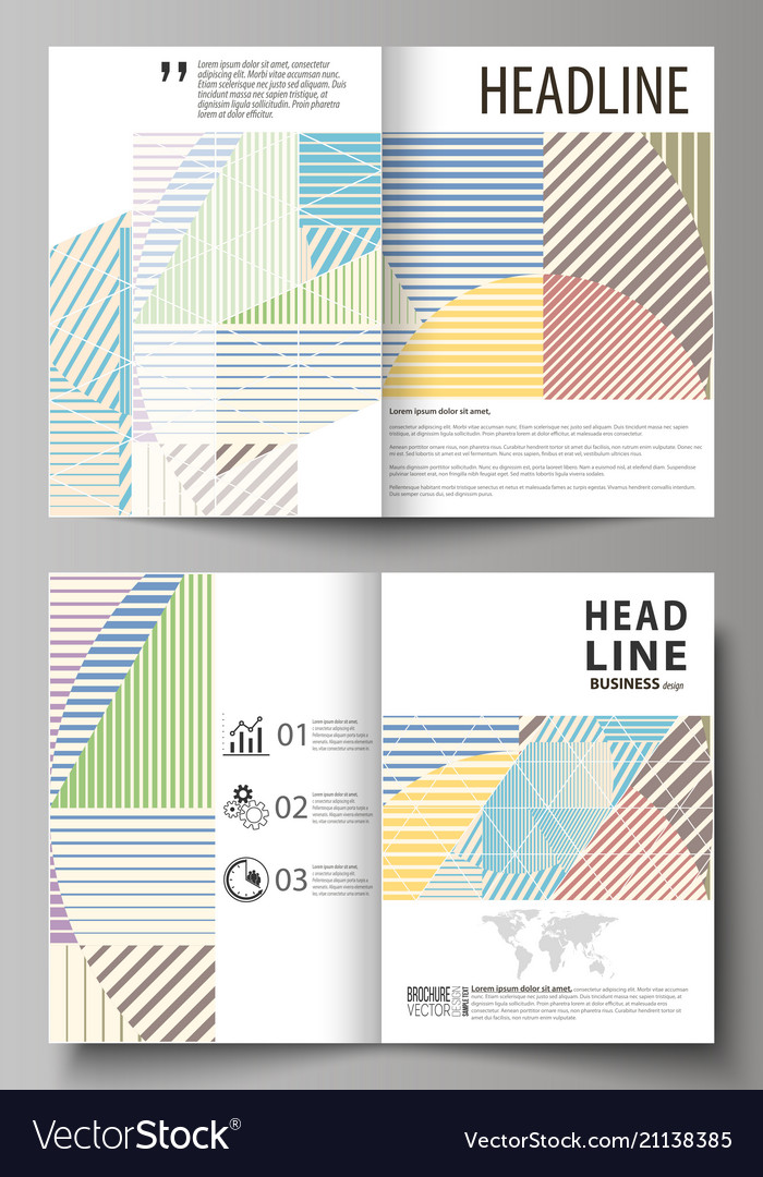 business templates for bi fold brochure magazine vector image