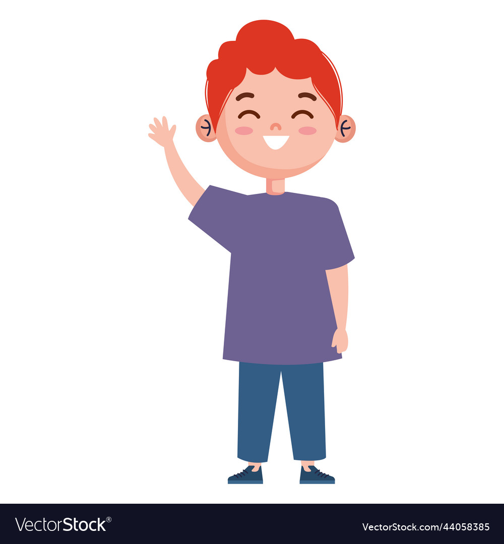 Cute boy smiling Royalty Free Vector Image - VectorStock