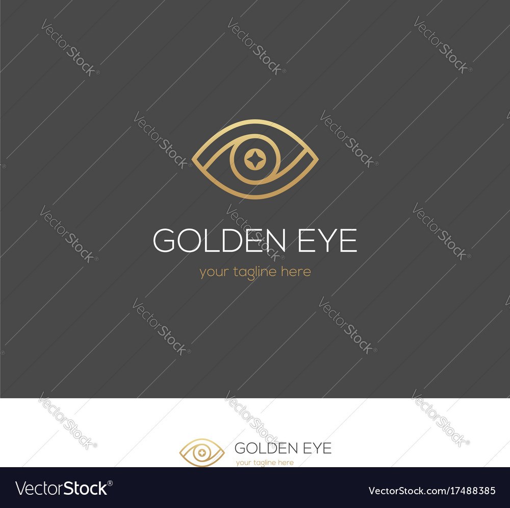 Golden eye Royalty Free Vector Image - VectorStock