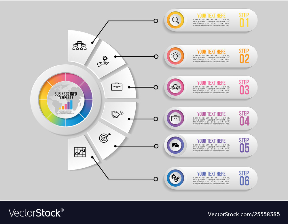 Infographic design template with options steps