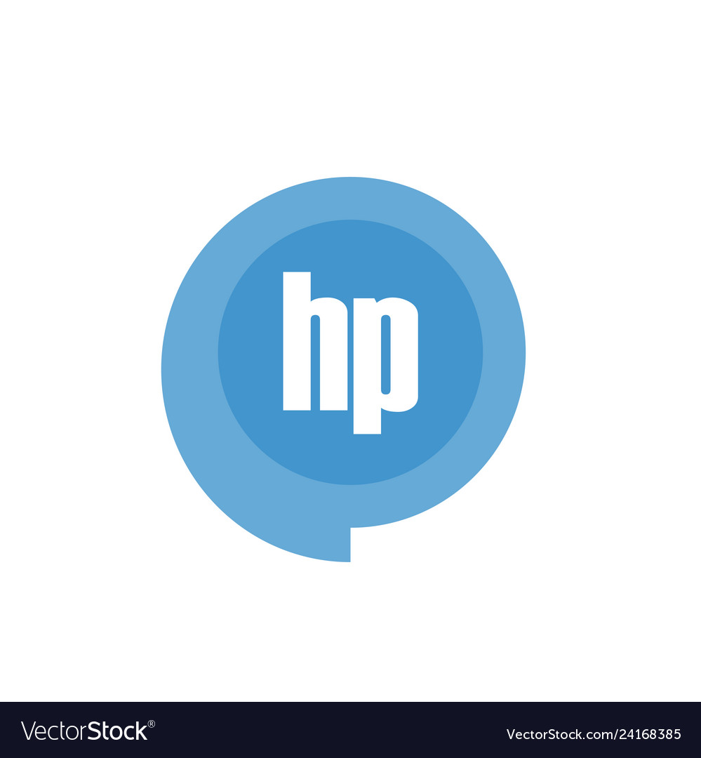 Initial letter logo hp template design Royalty Free Vector Initial letter logo hp template design Royalty Free Vector