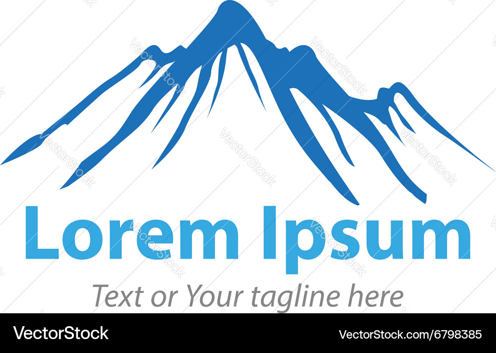Mountain blue Royalty Free Vector Image - VectorStock