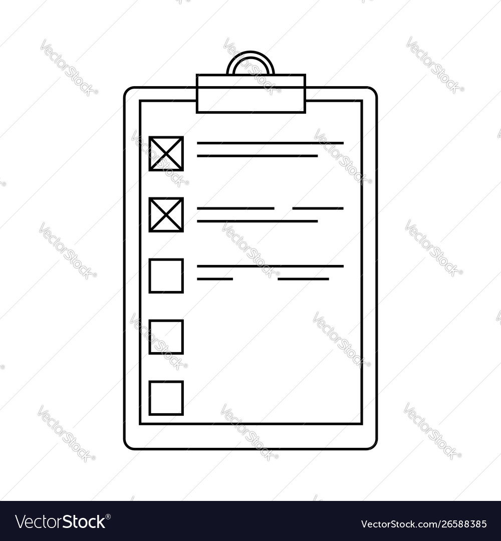 Outlint to do list or planning icon simple style