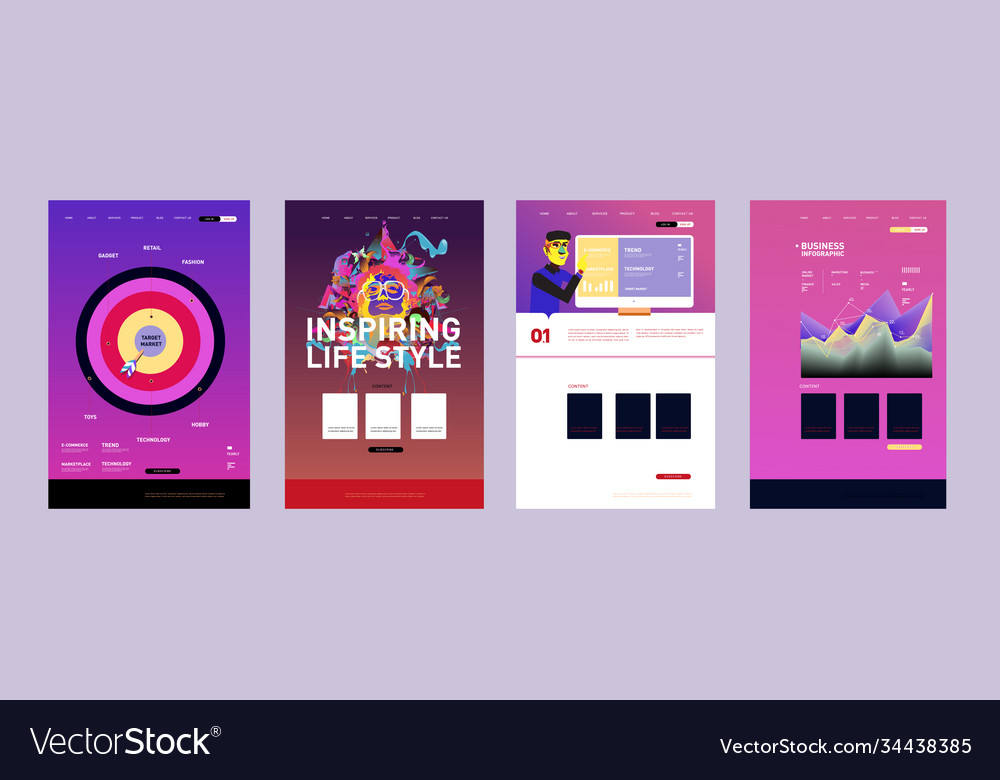 Presentation and website interface layout design