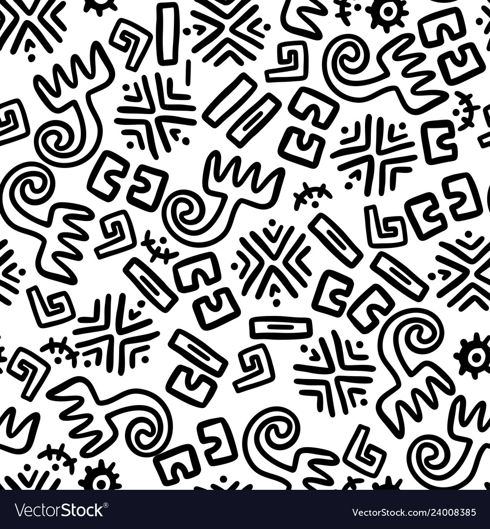 Seamless aztec pattern vector image Seamless aztec pattern