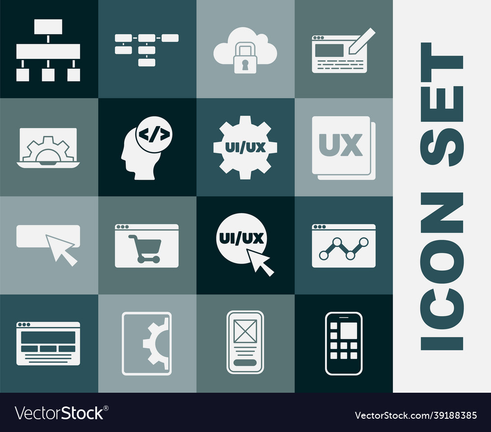 Mobile Apps Website statistic ui oder ux einstellen Vector Image Mobile Apps Website statistic ui oder ux einstellen