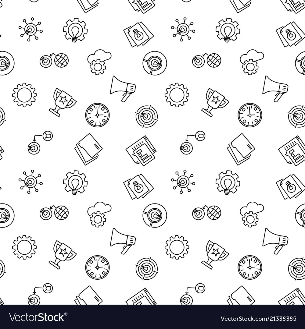 Startup seamless pattern or background vector image Startup seamless pattern or background