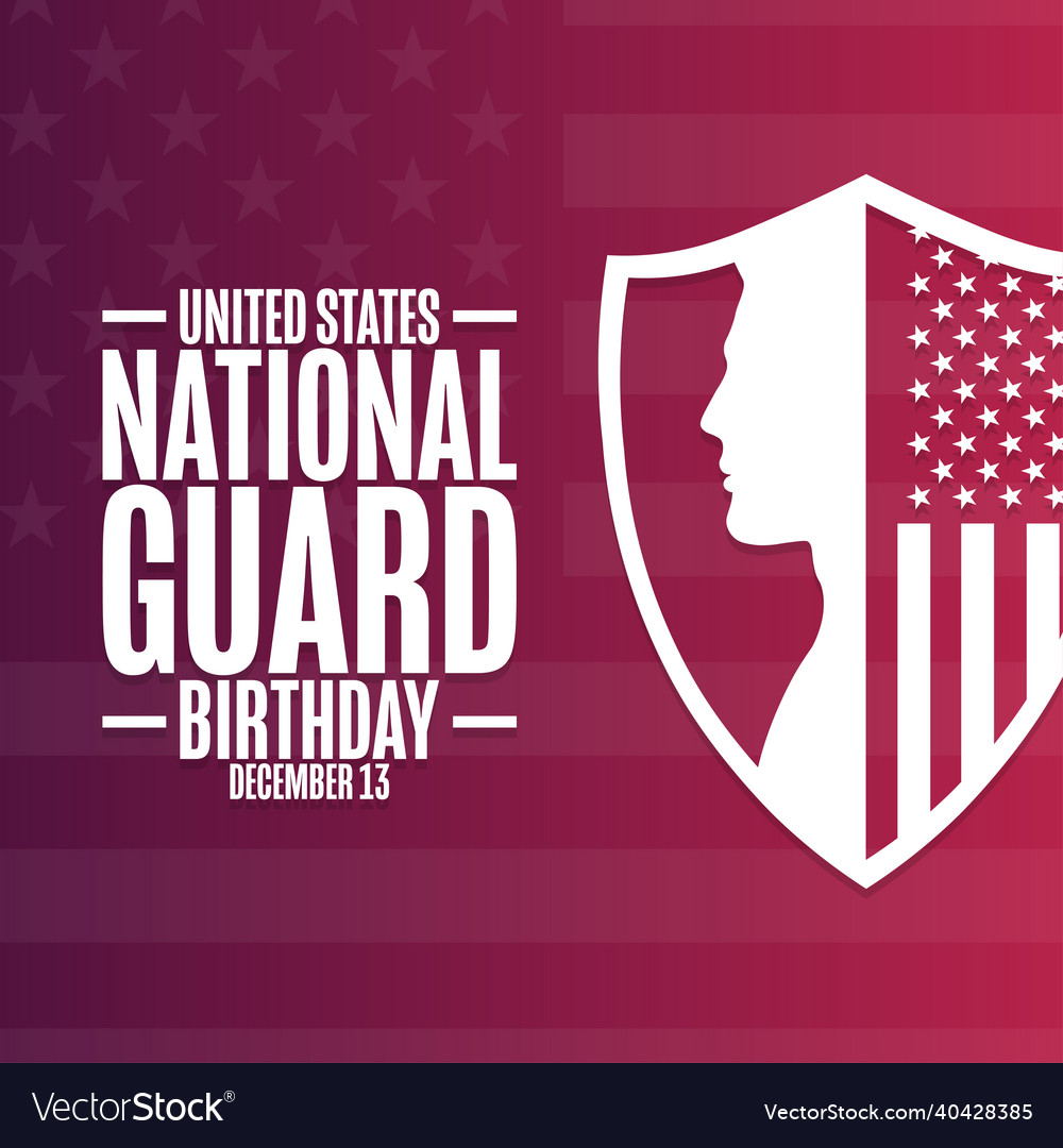 United states national guard birthday december 13 vector image United states national guard birthday december 13
