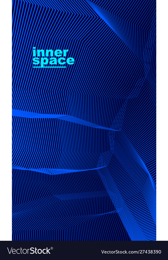 Abstract artistic background for design linear 3d Vector Image Abstract artistic background for design linear 3d