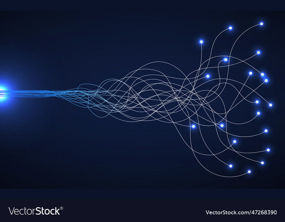 Abstract background with glowing wavy lines