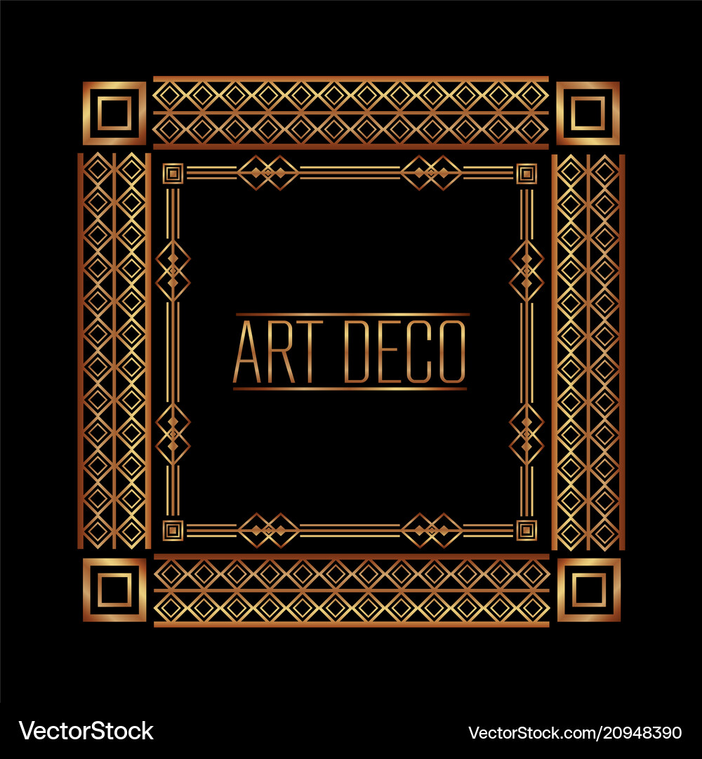 Art deco frames and borders Royalty Free Vector Image