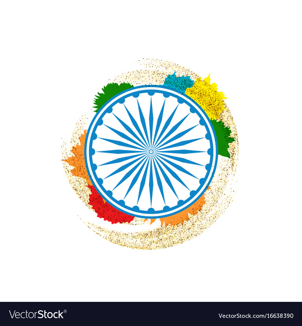 Ashok Chakra im indischen tricolor Hintergrund