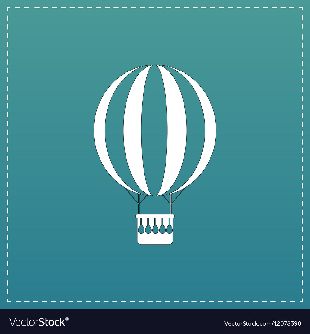 Balloon journey web icon sign and button