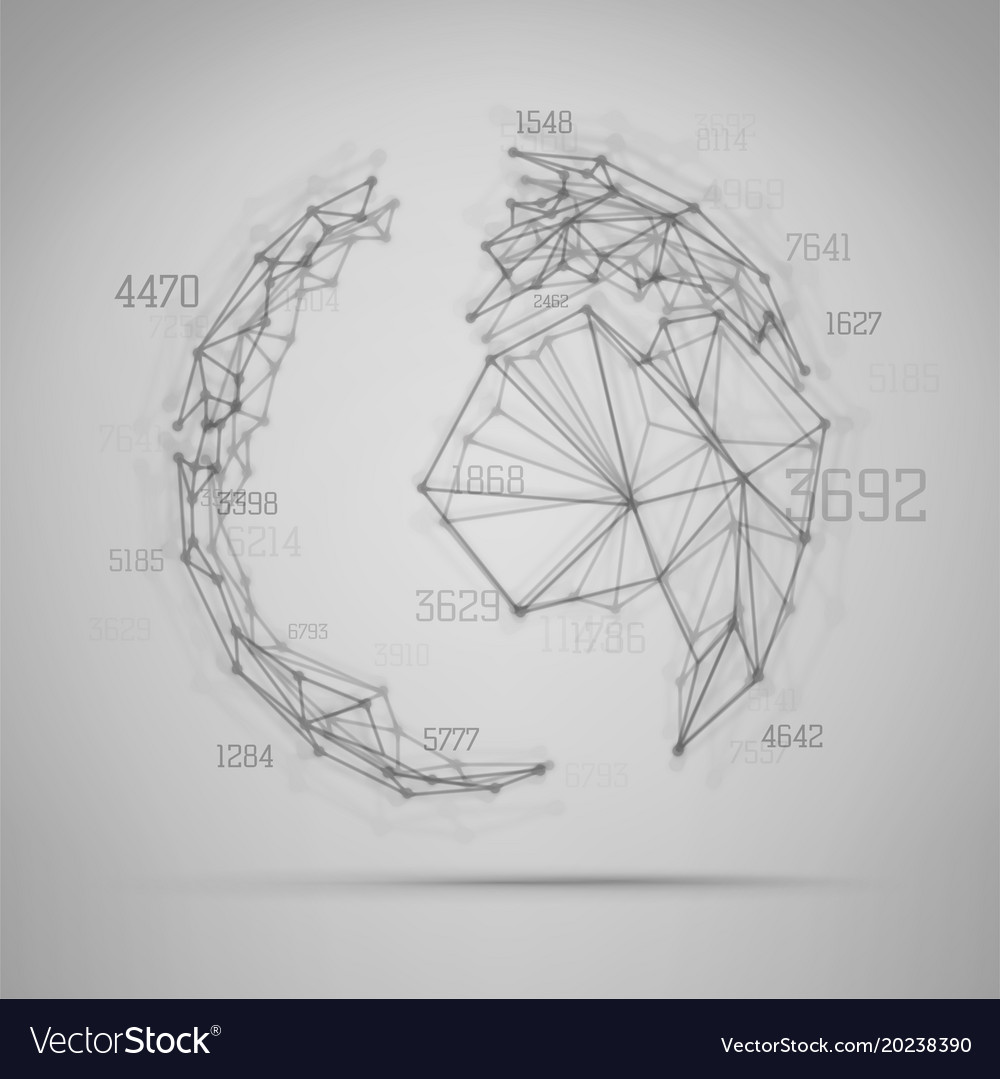 Big data visualization abstract earth globe