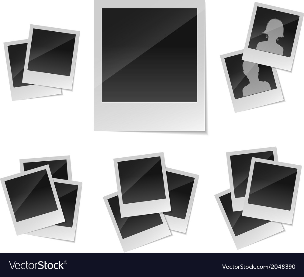 Empty photo frames set