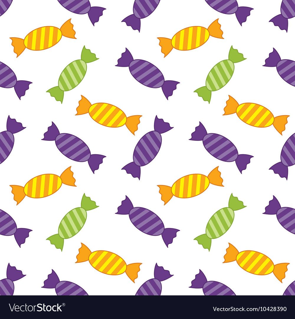 Halloween sweets seamless pattern