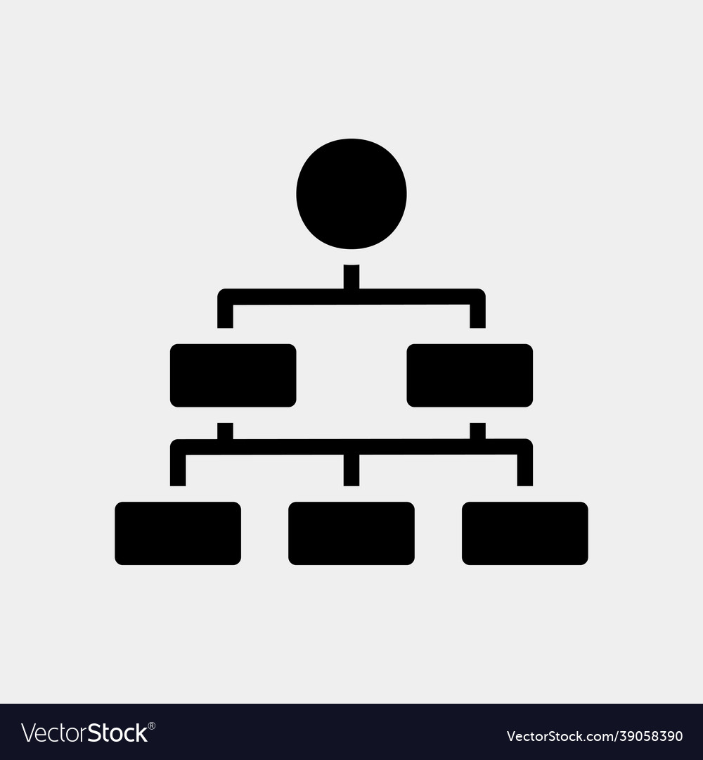 Hierarchy icon in solid style for any projects vector image Hierarchy icon in solid style for any projects