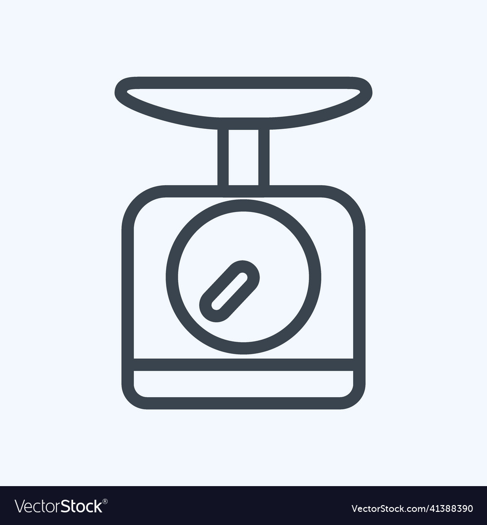 Icon scale - line style simple editable stroke Vector Image Icon scale - line style simple editable stroke