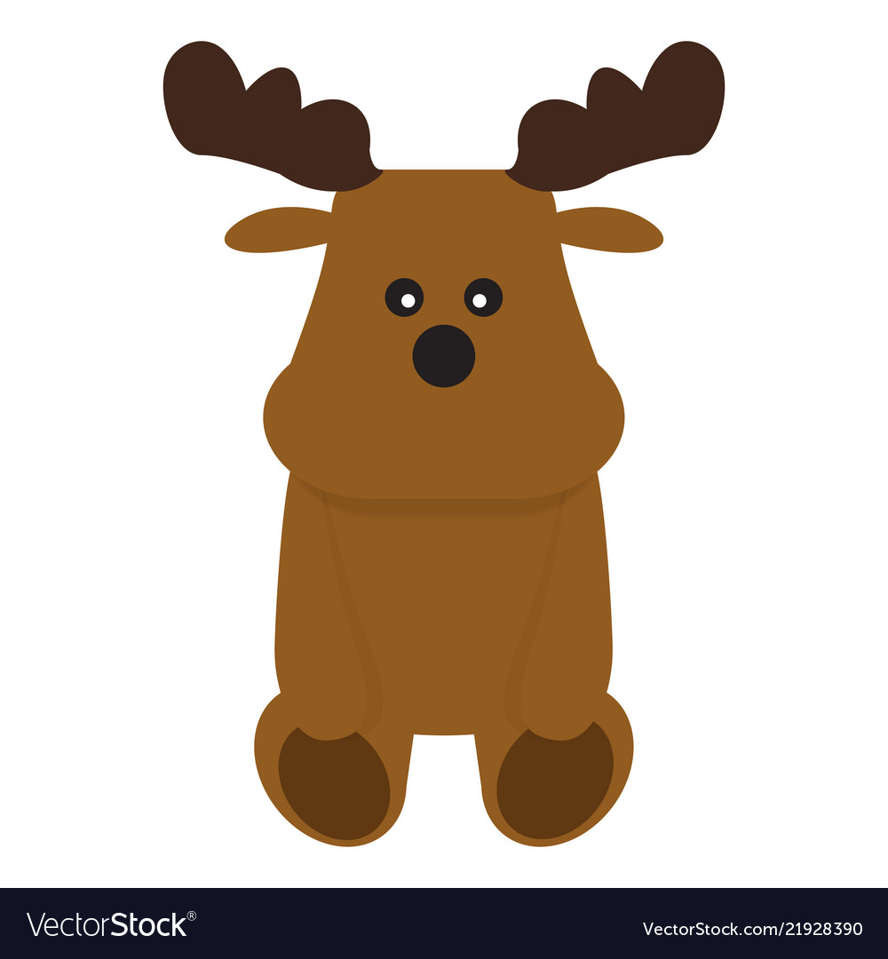 Isolated stuffed moose toy Royalty Free Vector Image