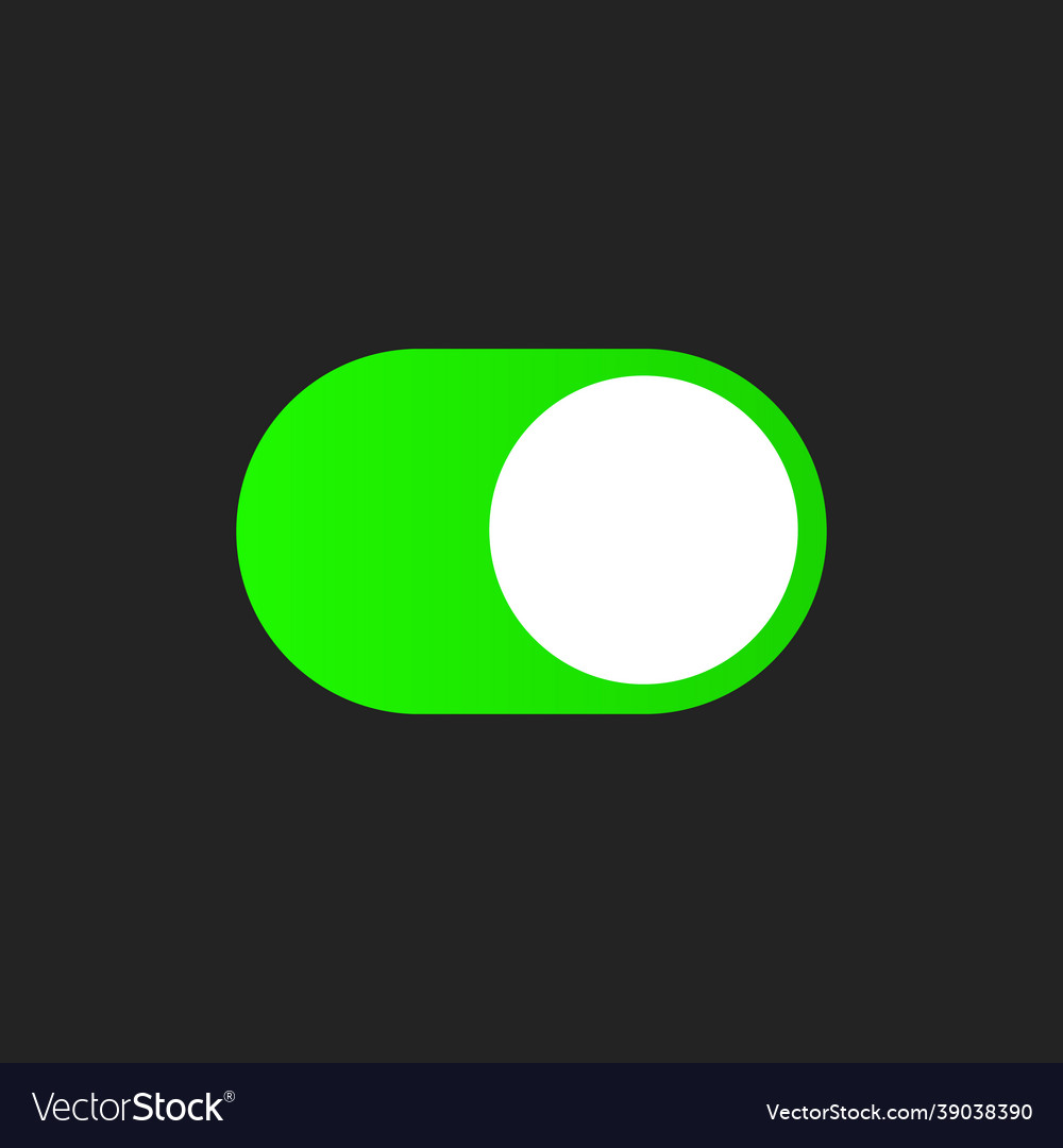 Isolated switch toggle button set slider vector image Isolated switch toggle button set slider