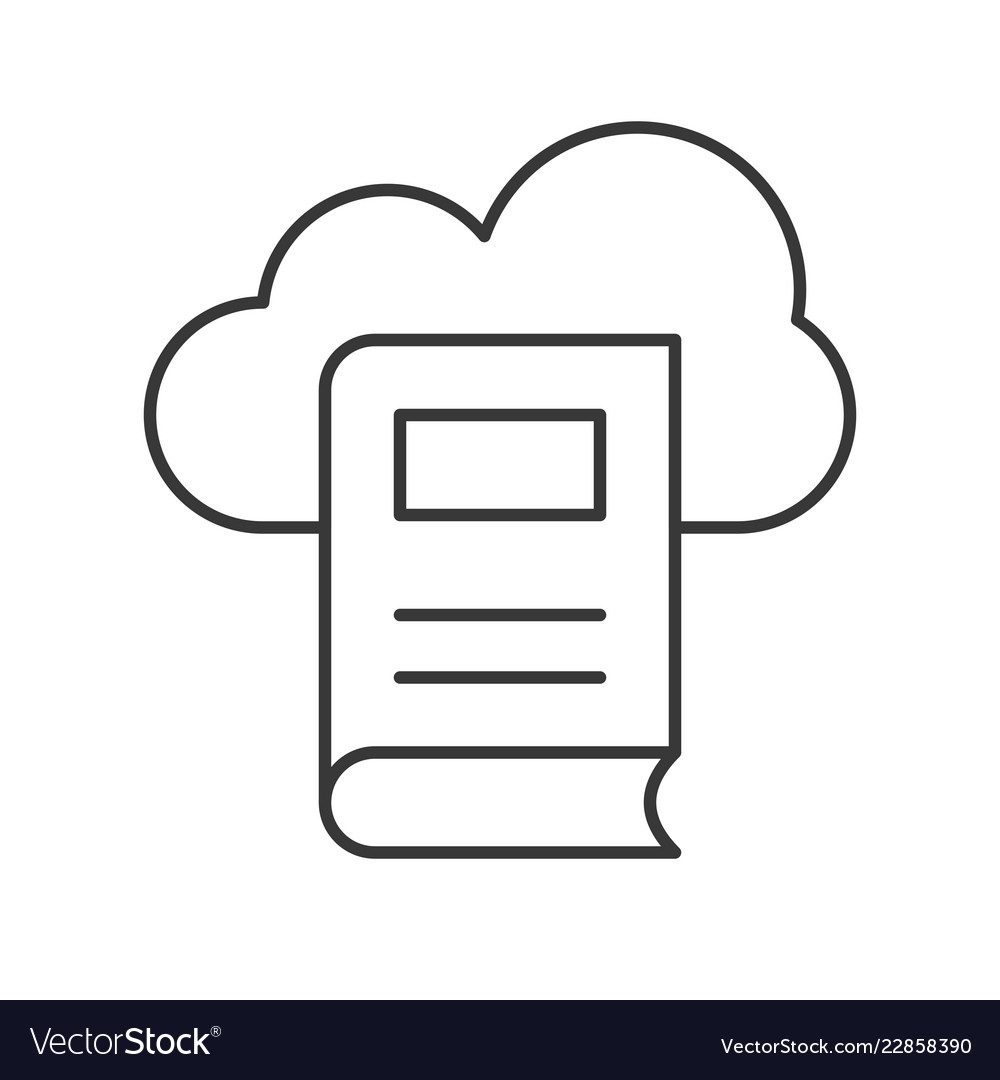 Library cloud computing concept icon