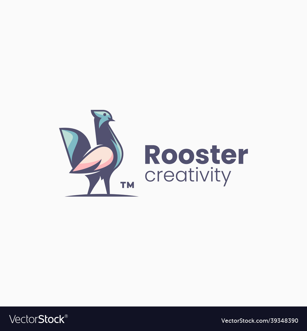 Logo rooster simple mascot style