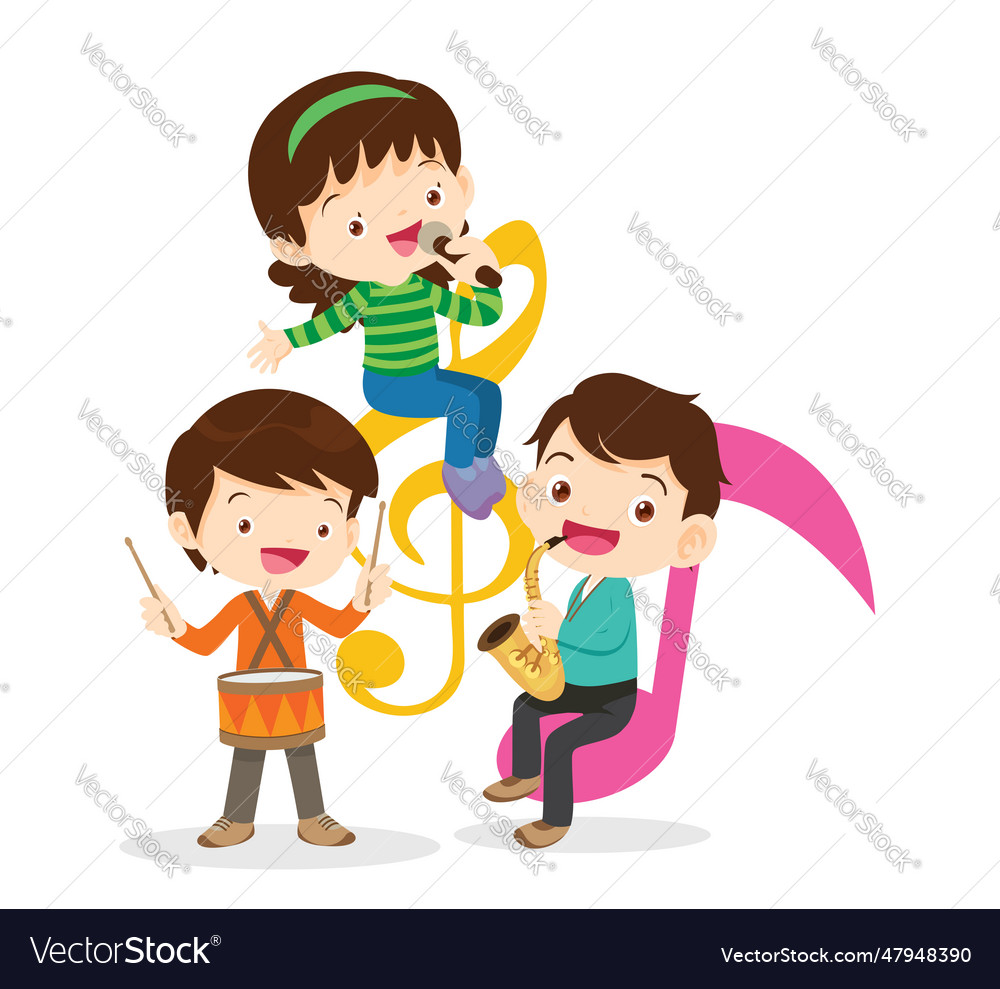 Music kidsplay concept of school