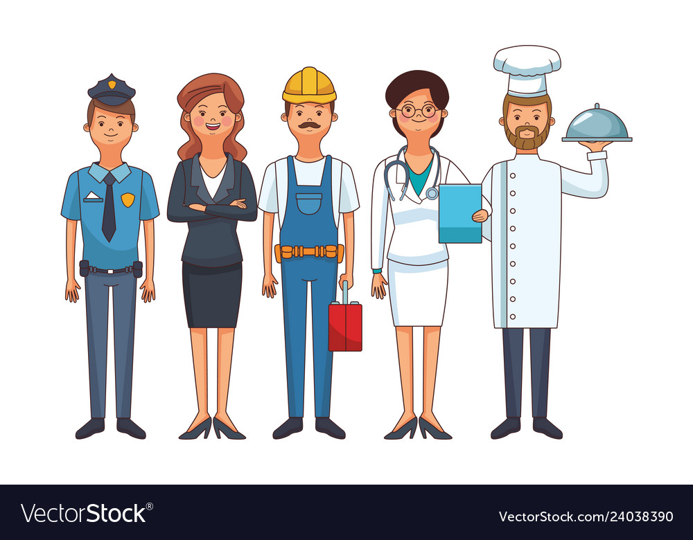 Profession and occupation avatars Royalty Free Vector Image