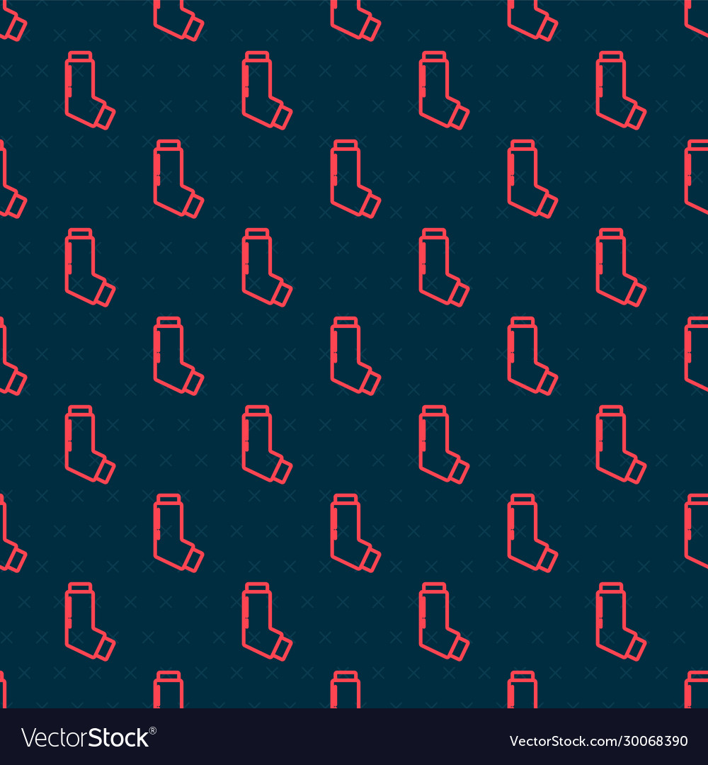 Red line inhaler icon isolated seamless pattern Vector Image Red line inhaler icon isolated seamless pattern