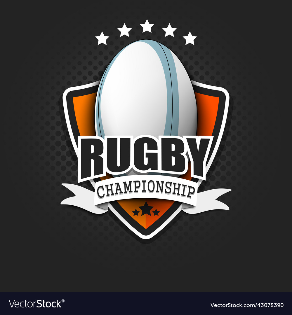 Rugby Logo Template Design Royalty Free Vector Image