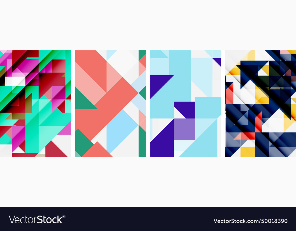 Set of abstract random triangle composition Vector Image Set of abstract random triangle composition