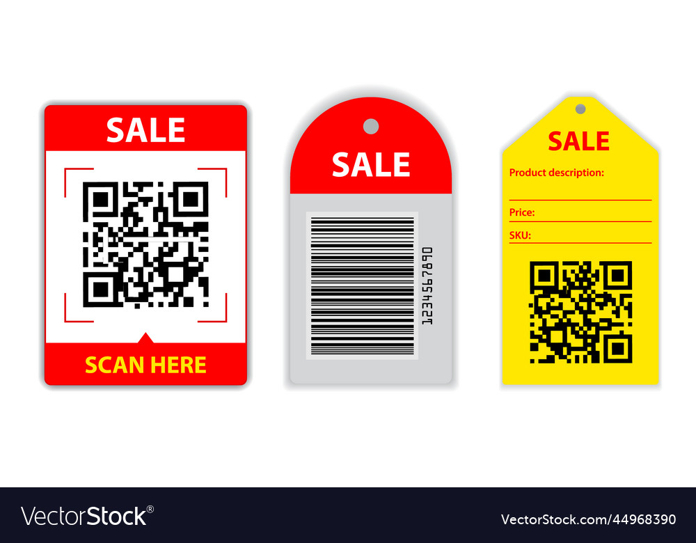 Set of various barcode label or scan bars