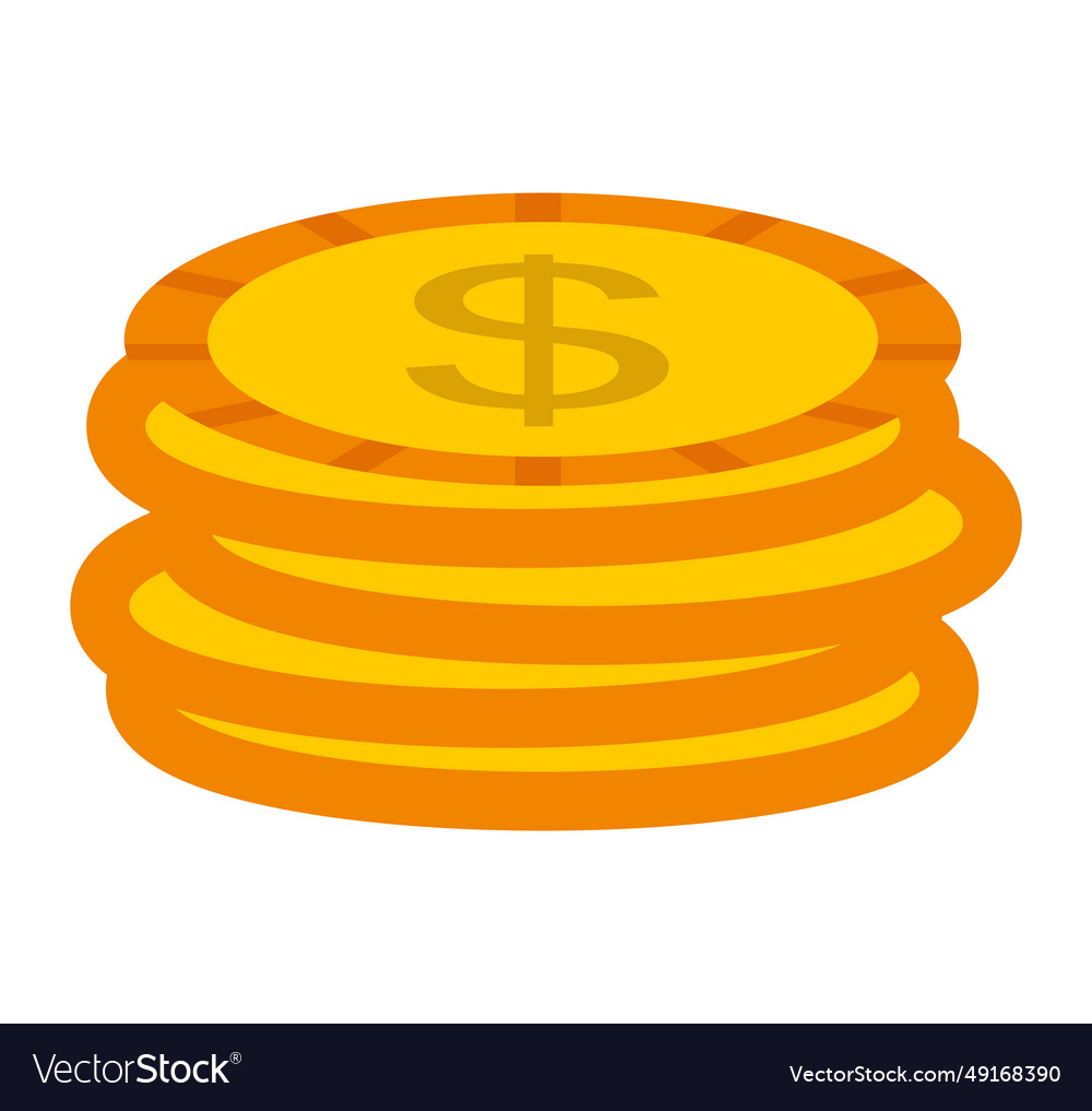 Stack of coins with coin in front it pile