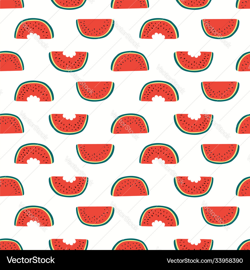 Summer watermelons seamless pattern Royalty Free Vector