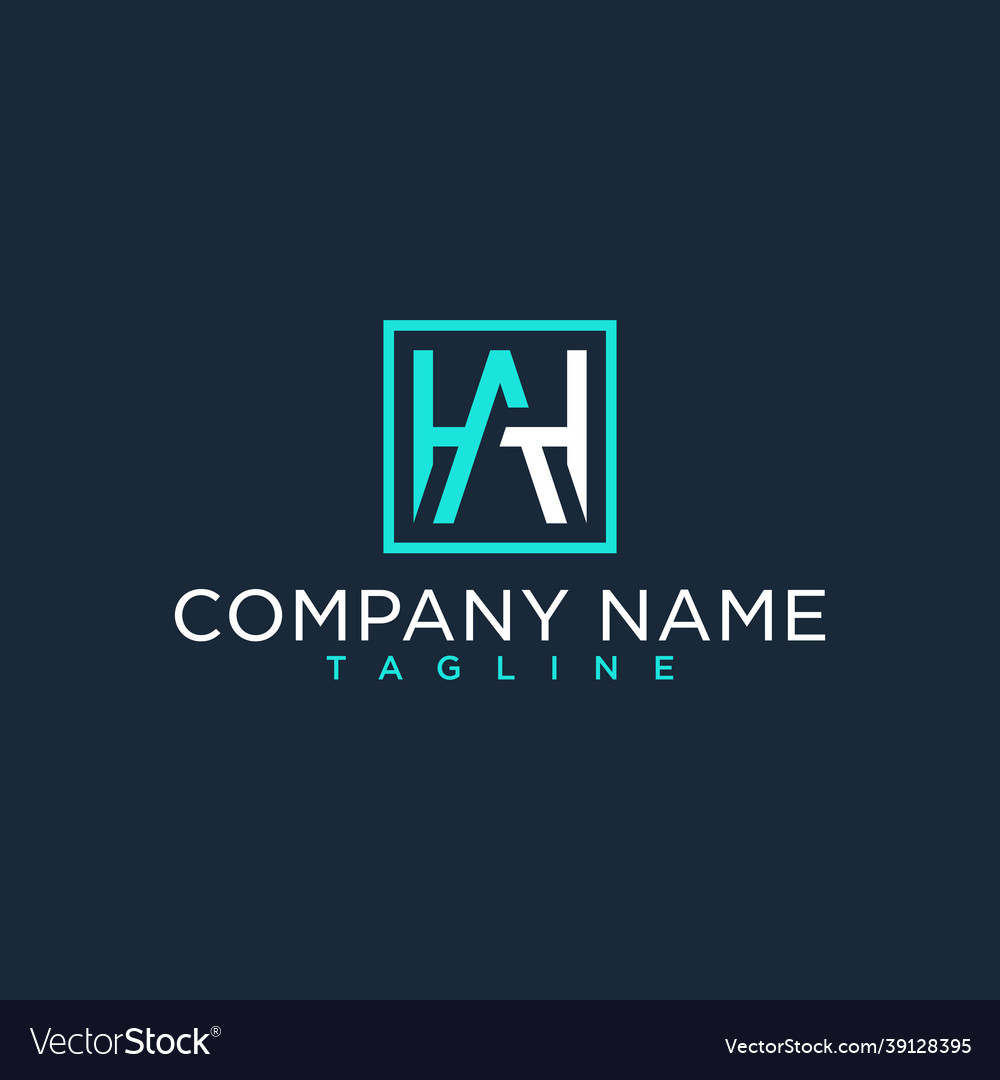 Ah ha initial logo luxury design inspiration Vector Image