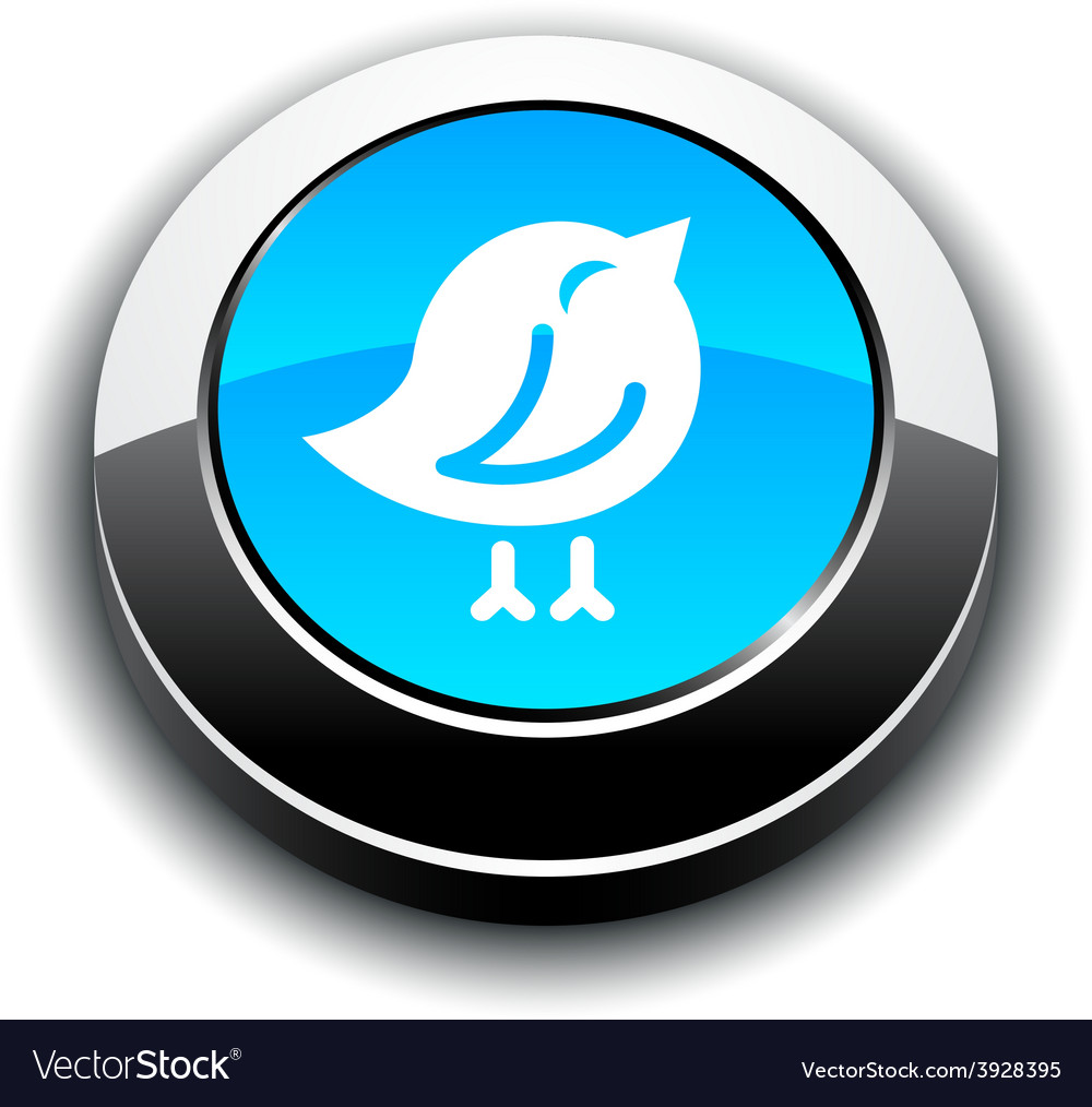 Bird 3d round button